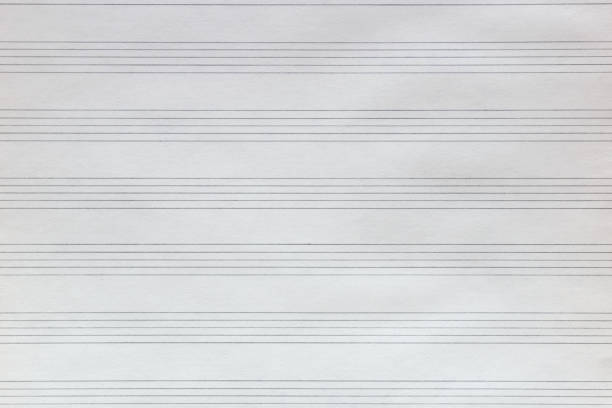 音符、背景に罫線付きシートテクスチャー。 - sheet music music musical staff paper ストックフォトと画像
