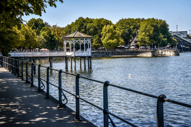 Beautiful Fischersteg On Bodensee Promenade In Bregenz, Austria