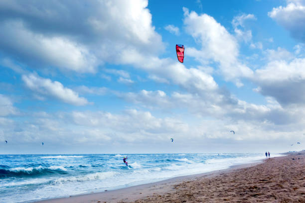 Kitesurfing at Florida beach