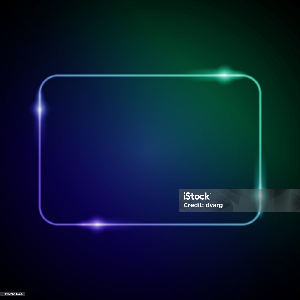 Rectangular Glow Frame Glow Frame Stock Illustration - Download Image Now - Abstract ...