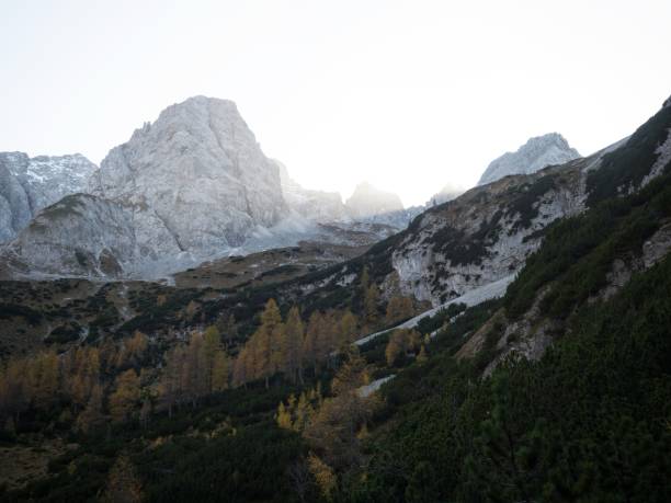 istock Autumn fall sunset panorama of alpine mountain landscape at lake Seebensee in Ehrwald Tyrol Austria alps Europe 1461426310