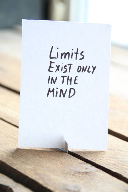 istock Limit exist only in the mind. Motivational quotes inscription on a tag. 1461428311
