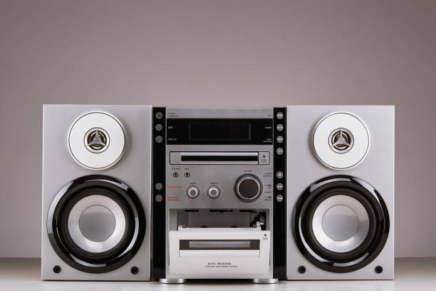 istock Cassette and cd player with modern outline from 90's 1461430203