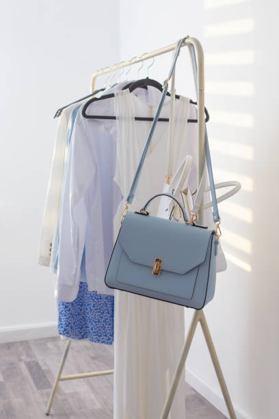 istock female white and blue capsule summer wardrobe in  white room 1461430710