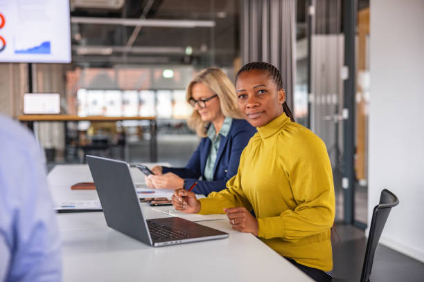 istock Beautiful African American Businesswoman Using Laptop At Work 1461440836