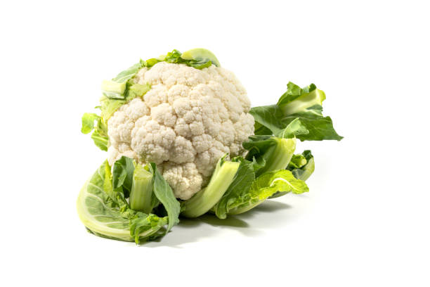 istock Cauliflower, raw whole vegetable isolated on a white background, ingredient for healthy cooking, copy space 1461443794