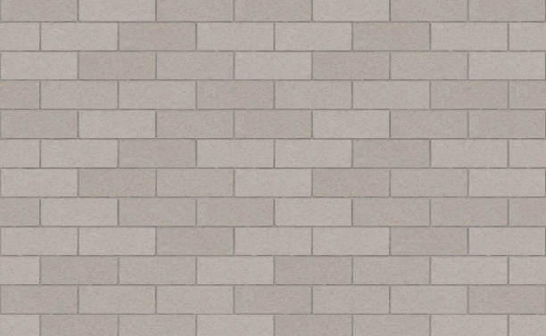 ilustraciones, imágenes clip art, dibujos animados e iconos de stock de ilustración vectorial de textura de pared de ladrillo gris. fondo texturizado grunge realista - bloque de cemento