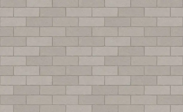 Vector illustration of Gray brick wall texture vector illustration. Realistic Grunge Textured Background