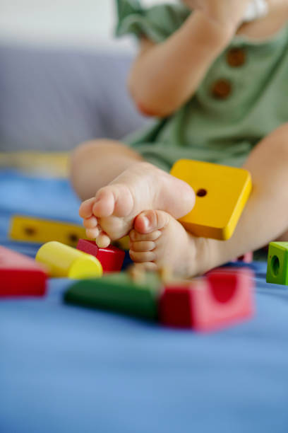 istock Girl Playing with Wooden Bricks 1461452870
