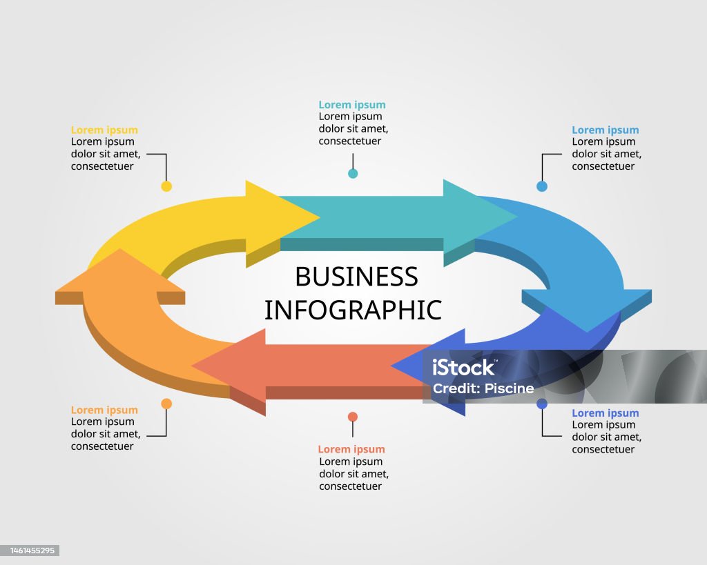 infographics arrow symbol timeline with circle button... Timeline Arrow Circle Chart Template For Infographic For Presentation ...