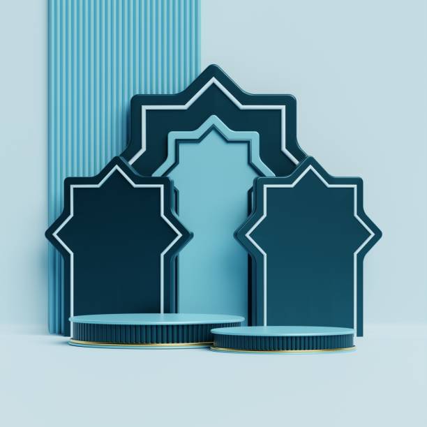 istock Islamic decoration background with lantern and crescent moon luxury style, ramadan kareem, mawlid, iftar, isra miraj, eid al fitr adha, muharram, copy space text area, 3D illustration. 1461456170