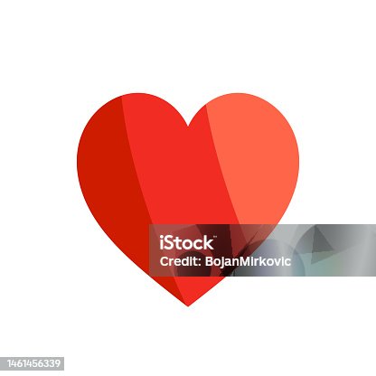 istock Heart red icon. Vector 1461456339