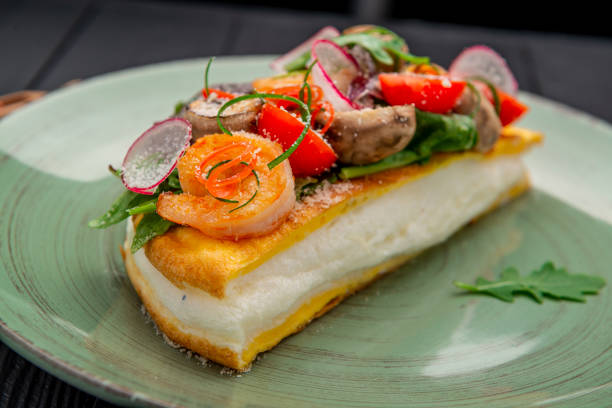 istock Omelet pulyar with shrimp and grilled mushrooms 1461457463