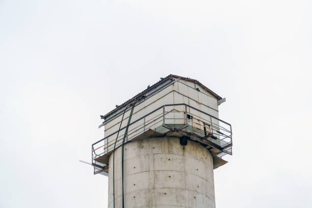 istock Metal structure on top of concrete pipe 1461457612