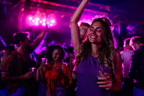 istock Caucasian woman dancing at concert 1461463771