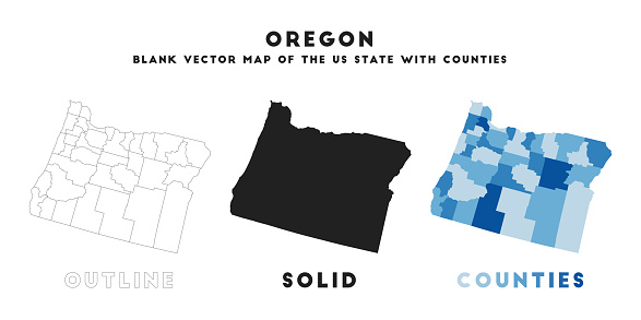 Oregon Border Frame Oregon Map Borders Of Oregon For Your Infographic Vector Us State Shape ...