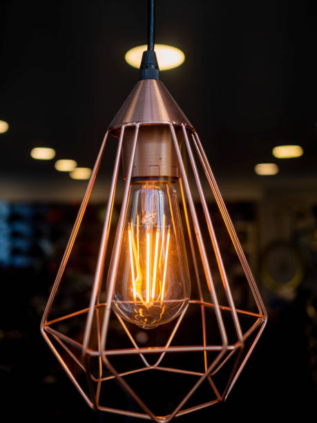 istock LED incandescent light providing a warm orange glow 1461466701