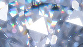 3d illustration of diamonds reflecting in the light. Close-up.
