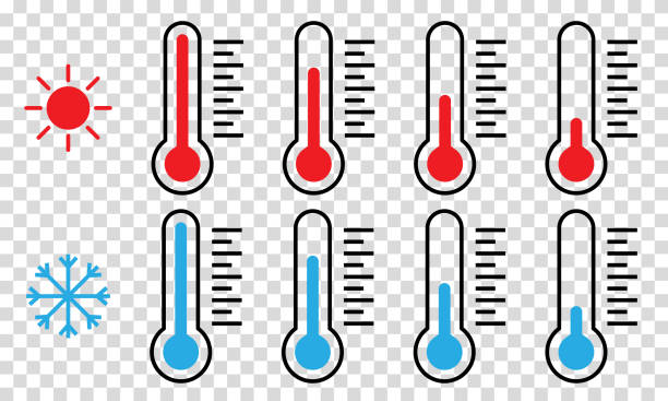 温度計記号のセット - thermometer点のイラスト素材／クリップアート素材／マンガ素材／アイコン素材