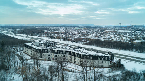 istock Forest, buildings and houses in the suburbs 1461500632