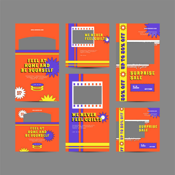 istock Digital Retro 90's Marketing Social Media Templates 1461516799