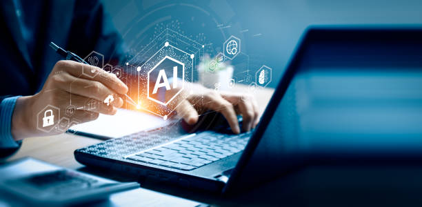 istock Businessman touching the brain working of Artificial Intelligence AI
Automation, Predictive analytics, analyze customer data, Innovative of technology and futuristic. Invest in artificial intelligence 1461523335