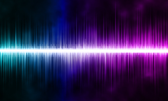 Fondo colorido de ondas de sonido rítmico. Forma de onda del sonido. photo