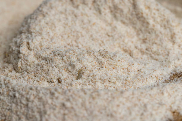 Fine white sand displayed in close-up view, highlighting texture and details for natural themes.