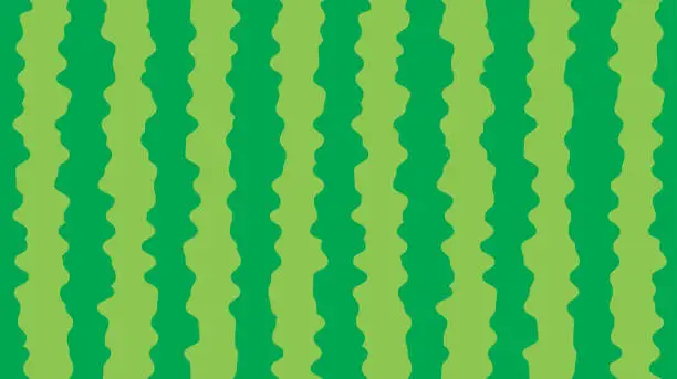 Vector illustration of Watermelon peel flat vector repeat pattern green color. Minimalist fruit themed poster, for media promotion, background, cover, decoration, banner, flyer design, print on food or drink packaging.
