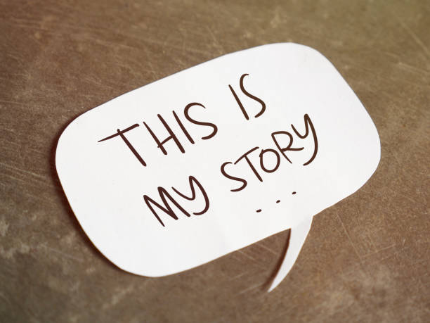 This is my story, text words typography written on paper, life and business motivational inspirational stock photo
