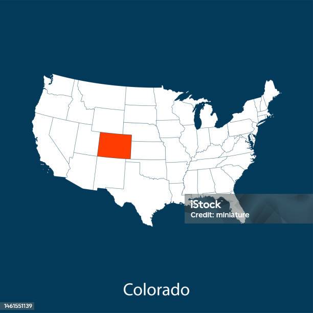 Ilustración de Mapa De Colorado y más Vectores Libres de Derechos de ...