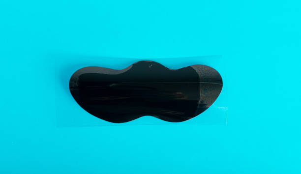 Nose Pore Strip, Black Nose Clean Strips Set on Blue Background