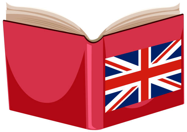 istock Flag of United Kingdom on book cover 1461556123
