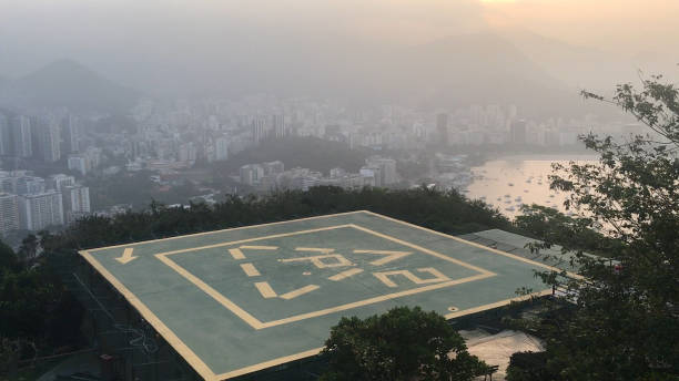istock Sunset view from Sugarloaf Mountain, Brazil 1461559011