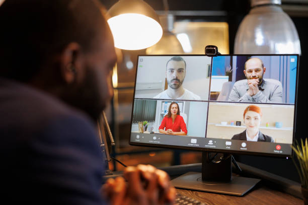 istock Entrepreneur explaining investment plan to remote team 1461562212
