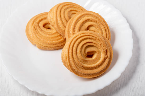 istock A stack of sweet cookies on a white background. 1461562741