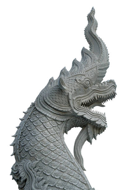 istock Stone sculpture of dragon in Buddhist temple 1461565978