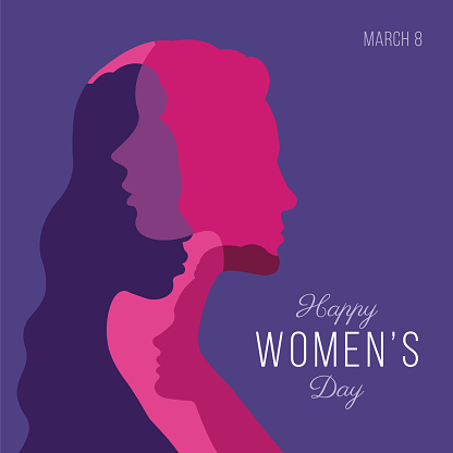 International Women's Day template for advertising, banners, leaflets and flyers. Stock illustration