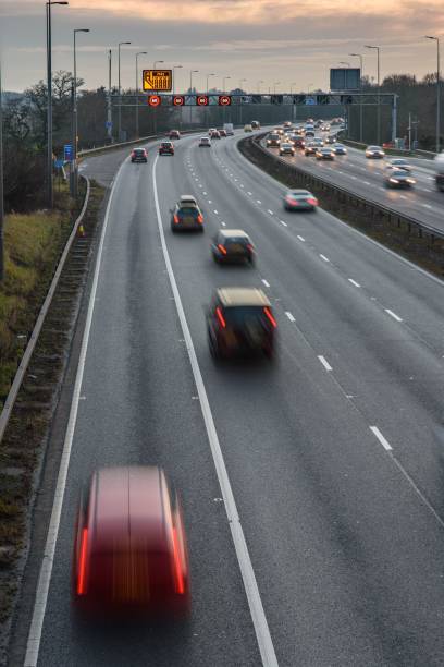 istock Fast moving traffic on the M42 near Birmingham, UK. 1461569504