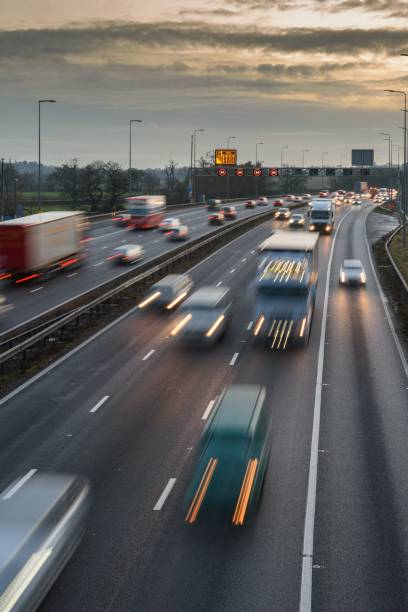 istock Fast moving traffic on the M42 near Birmingham, UK. 1461569506