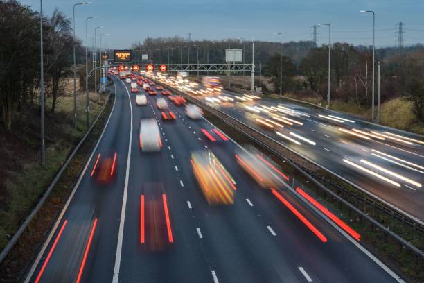 istock Fast moving traffic on the M42 near Birmingham, UK. 1461569512