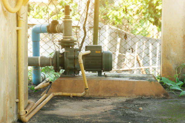 istock This water pump is installed and used for the village water supply system. Therefore, it has been used for a long time. 1461571522
