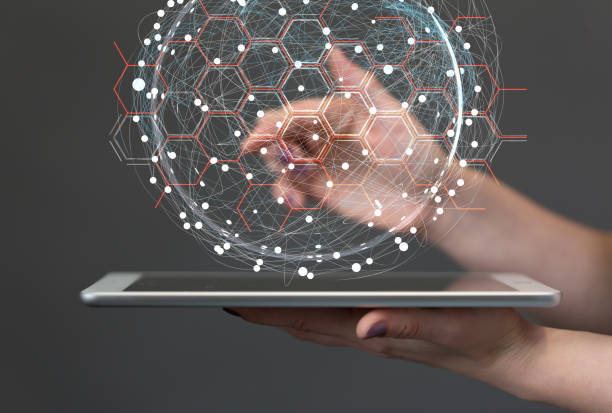 istock 3D rendering of digital connections floating on a businessman's tablet 1461572437