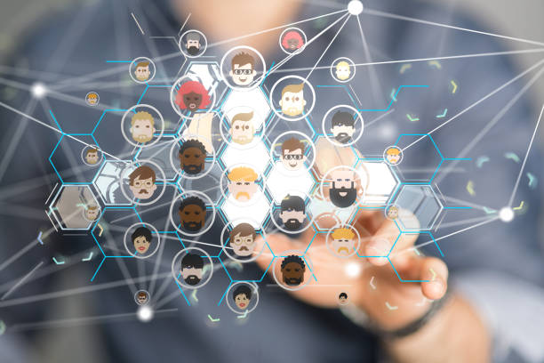 istock 3D rendering of a network with people icons 1461572660