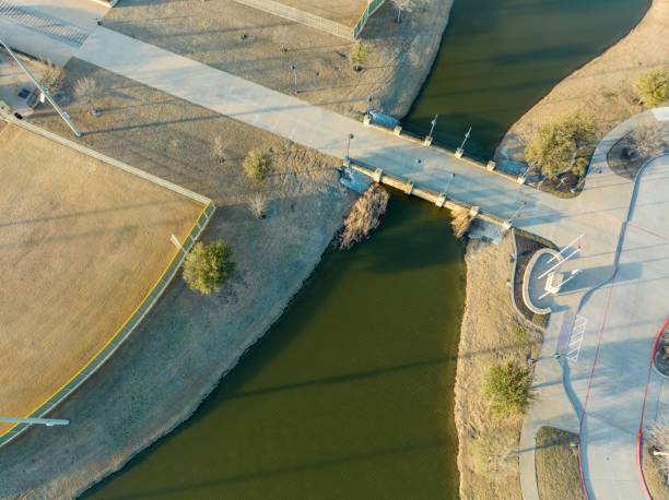 ujęcie z dużego kąta old celina park w celina w teksasie. - celina zdjęcia i obrazy z banku zdjęć