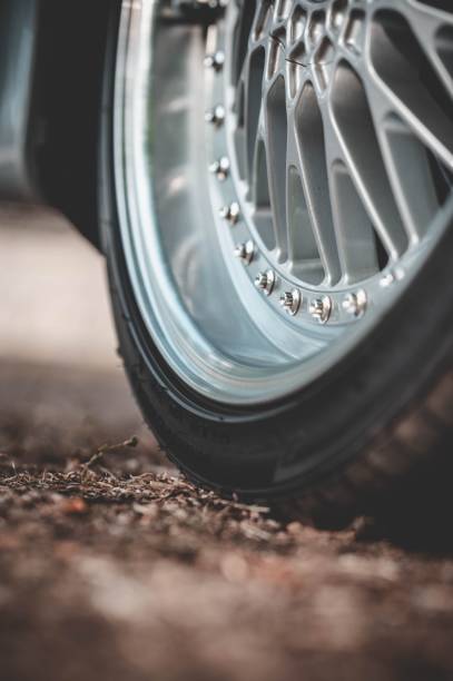 istock Vertical shot of a beautiful and modern grey car 1461576705