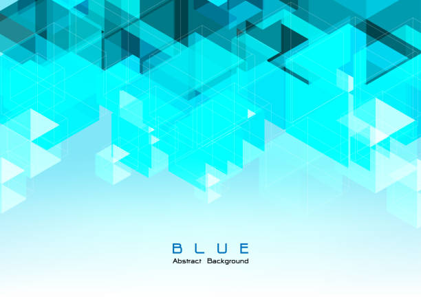 Blue polygon shape abstract background Blue polygon shape abstract background tetragon stock illustrations