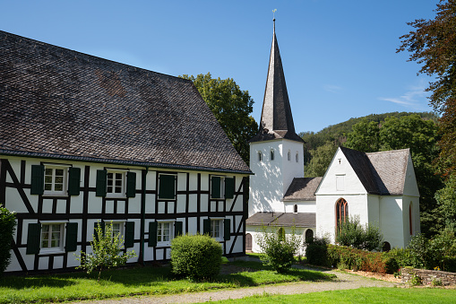A closeup of the Medieval church of Wiedenest in Germany on a sunny day