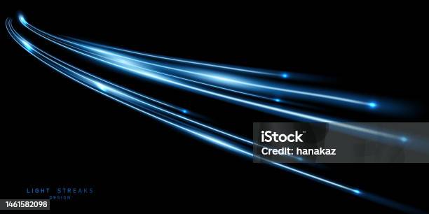 Line Light Texture Elegant Abstract Light Line Effect Design Vector Illustration On Black ...