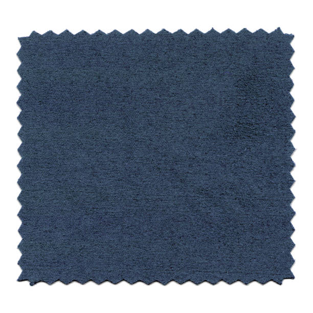 istock Top view of a square blue fabric sample on the white surface 1461582224